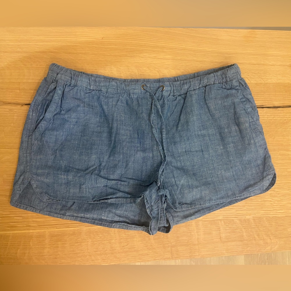 J. Crew Blue Linen Jean Shorts